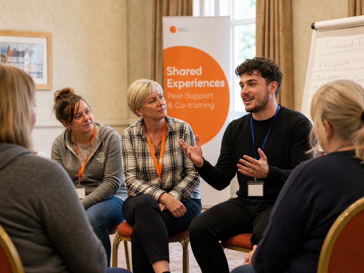 Delegates in a full-day face-to-face Tier 2 session with lived-experience trainers